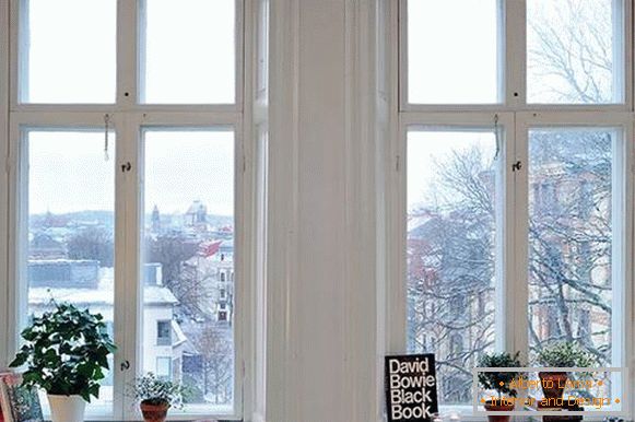 Декорация на прозорци с книги и вътрешни растения