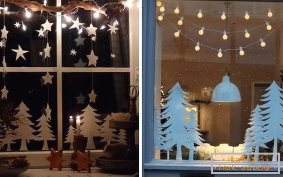 Как да украсите прозорец със собствените си ръце - идеи за празници