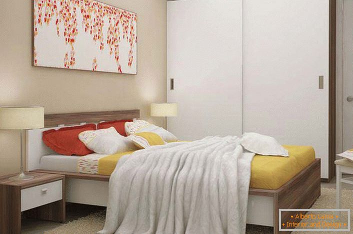 Лаконичните и функционалните модулни мебели са правилният избор за малка спалня.