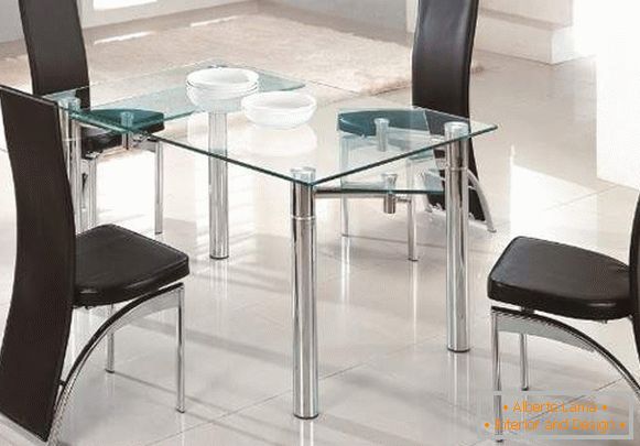 сгъваема стъклена маса за кухня, снимка 5