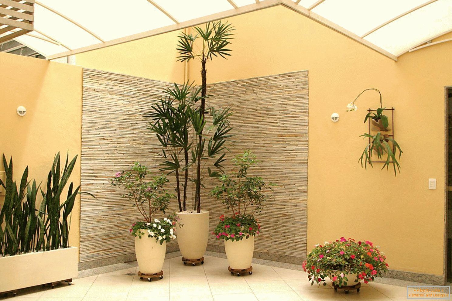 Вътрешни растения в коридора