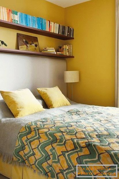 Дизайн в спалня в жълт цвят