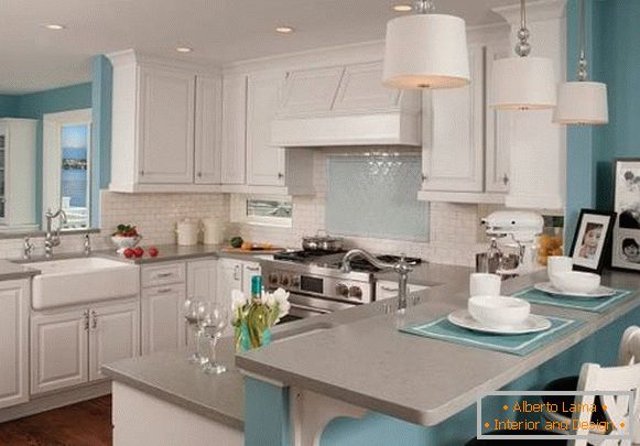 Сив цвят в дизайне кухни 2015