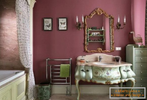 Красива баня - фото дизайн в стила на Прованс