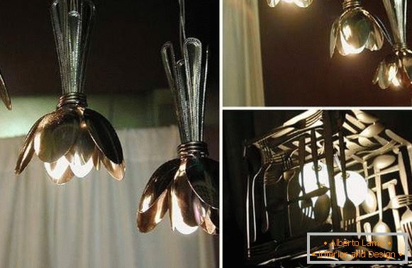 Интересни идеи за къща със собствените си ръце - фото осветителни тела в кухнята