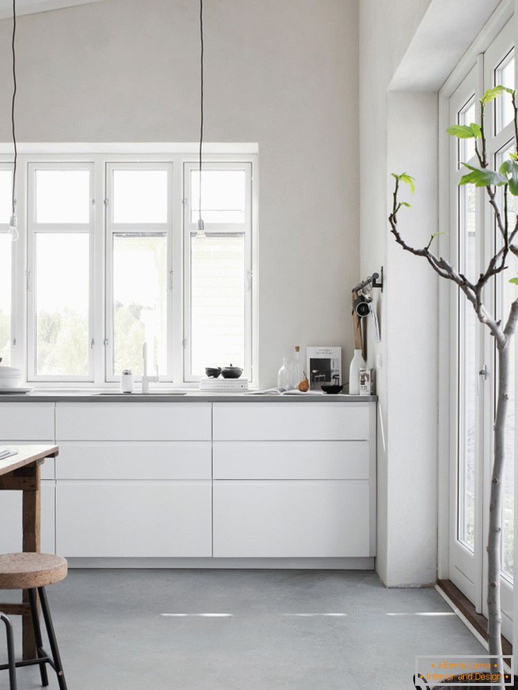 IKEA-voxtorp-кухня-Silestone плот-скандинавски стил кухня