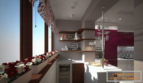 кухненски дизайн с балкон, снимка 3