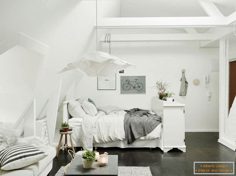 Интериор на спалня в Швеция