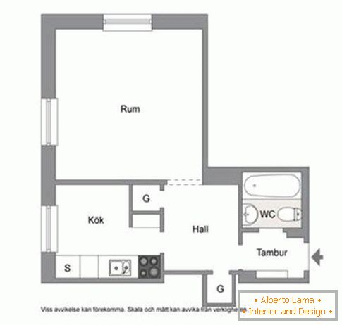 Разпределение на малък апартамент