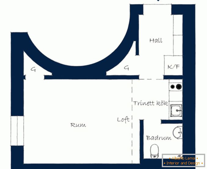 План на малък апартамент