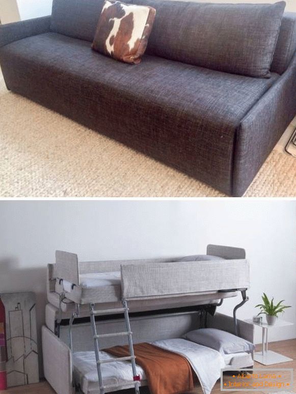 Трансформатор за диван с мека мебел за детска стая
