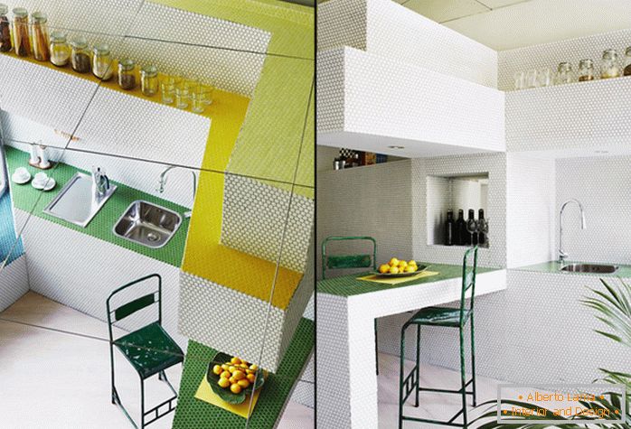 Мозаечен дизайн на малък апартамент - фото 4