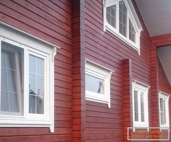Финландски платна за прозорци в дървена къща, фото 18