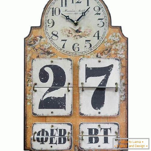 часовник с календарна стена, снимка 23