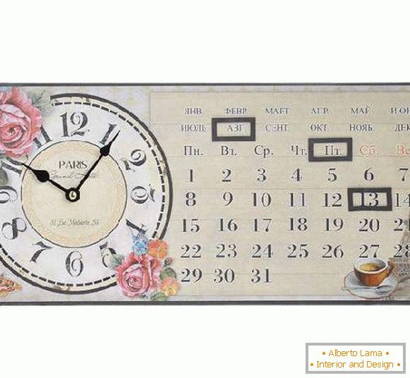 часовник с календарна стена, снимка 24