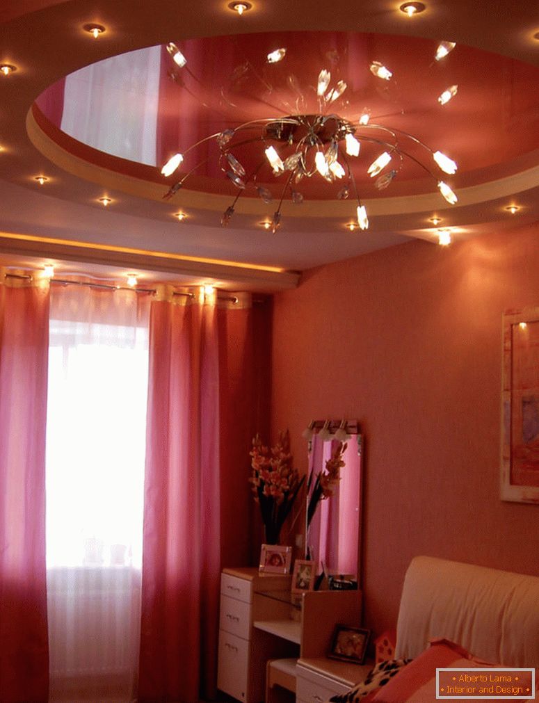 Опънати тавани за спалнята - 70 снимки на оригинални идеи в