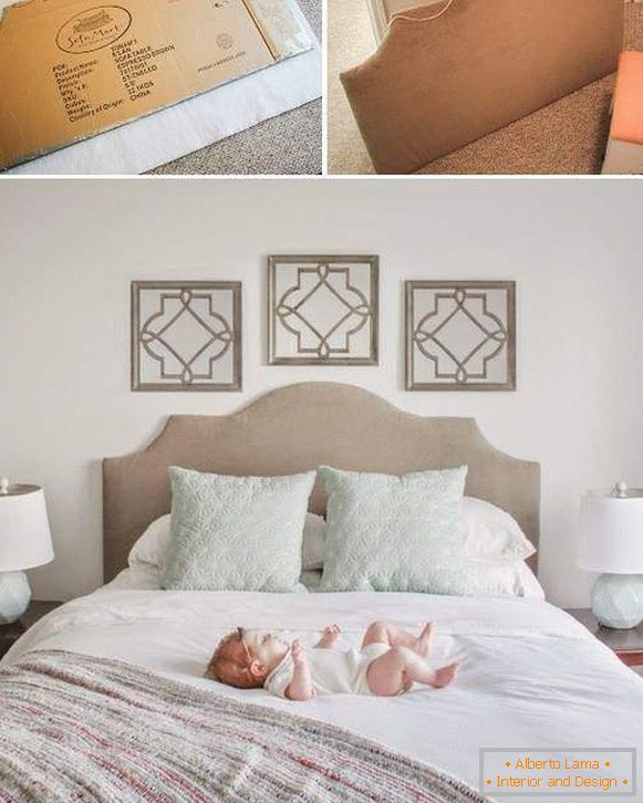 Прост начин да направите леглото с ръцете си с мек табла
