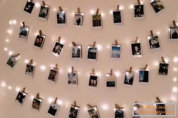 Garland LED White - Идеи за декорация на стена за Нова година