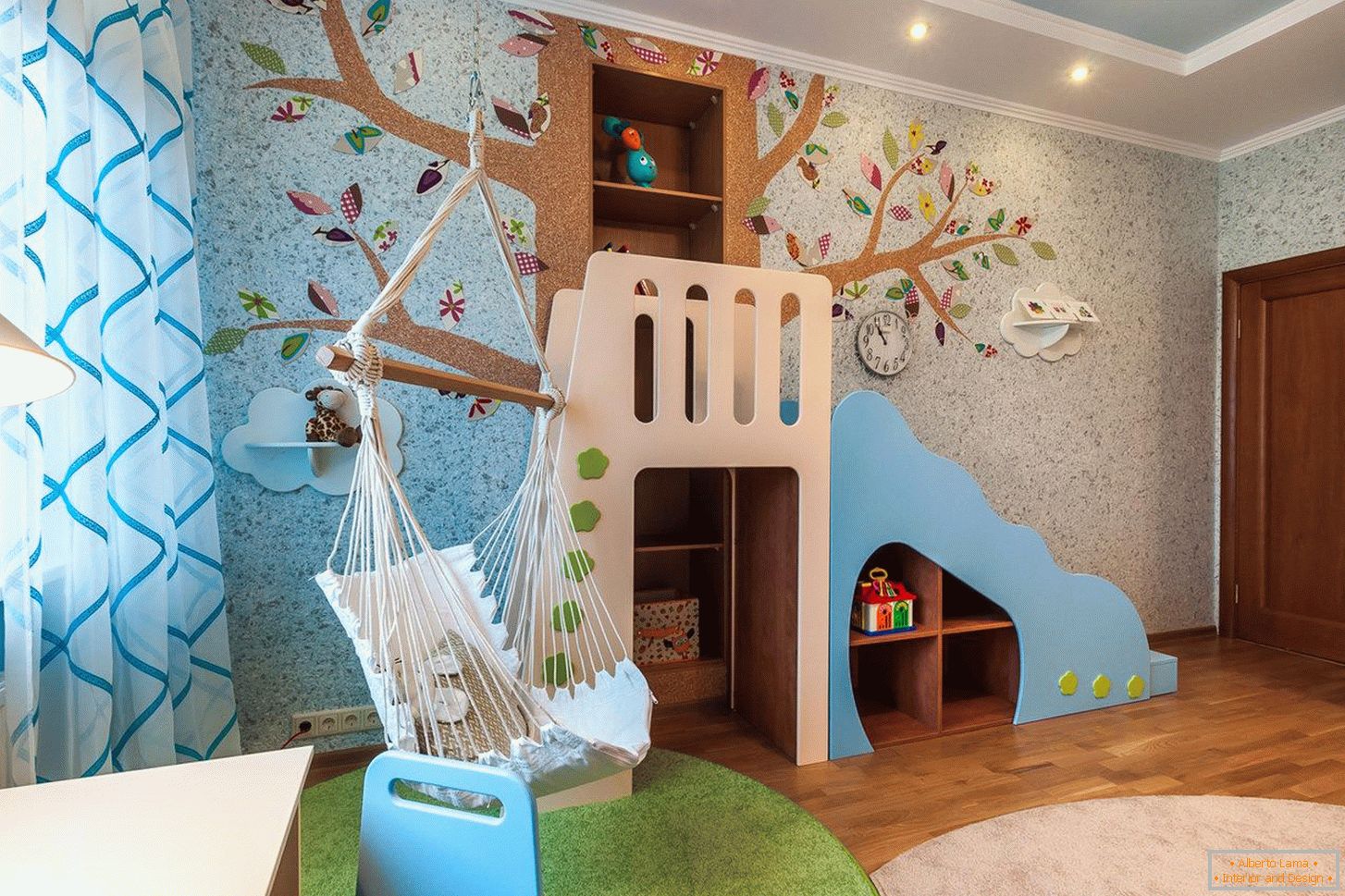 Дизайн на стената в детската стая