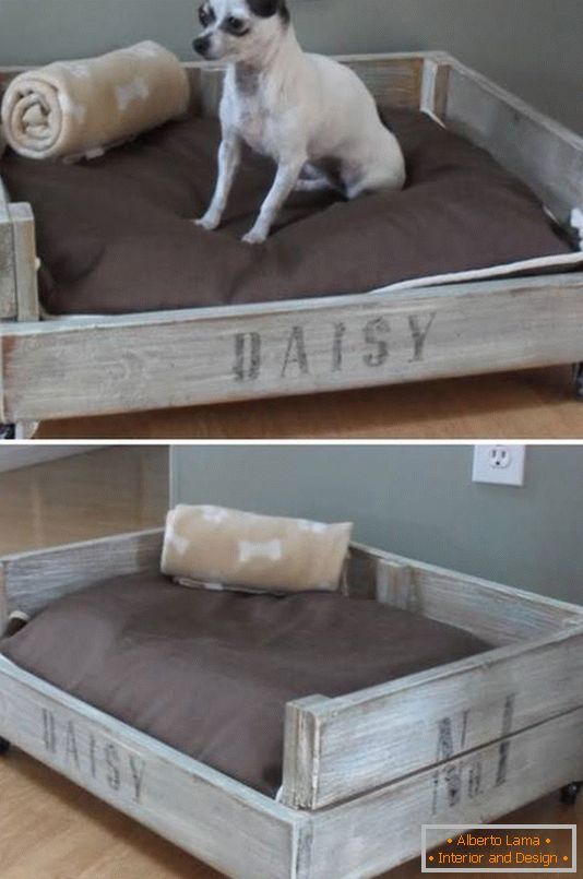 Легло за куче от стари мебели