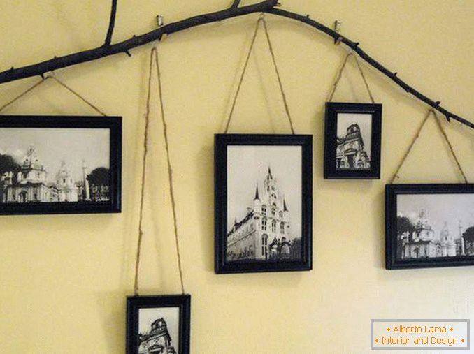 Как да украси стена с снимки в рамки