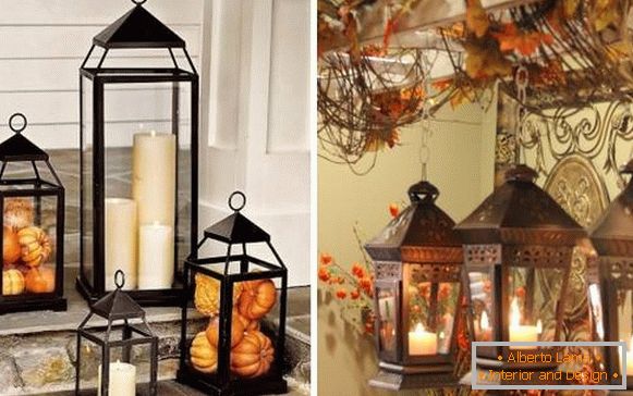 Есенният декор - самите лампи