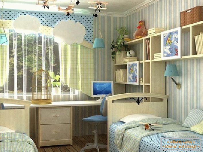 Стая в хай-тек стил за момче в селска къща в южната част на Франция.