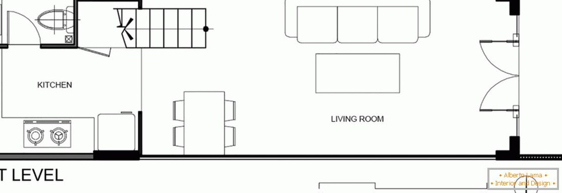 Разпределение на първото ниво на къщата от DD концепцията