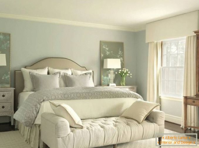 Дизайн в спалнята в неутрални цветове