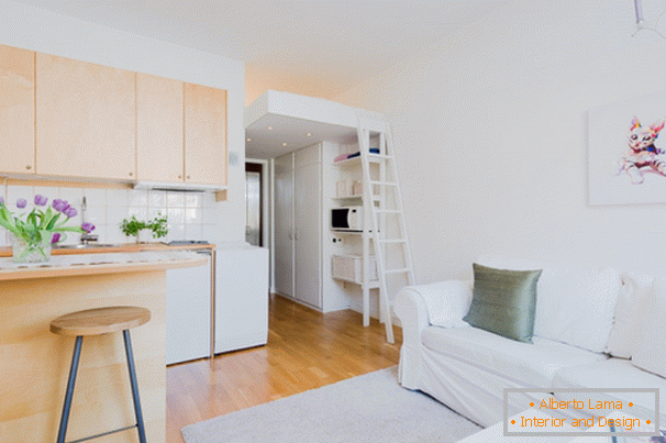 Модерен дизайн на малък апартамент