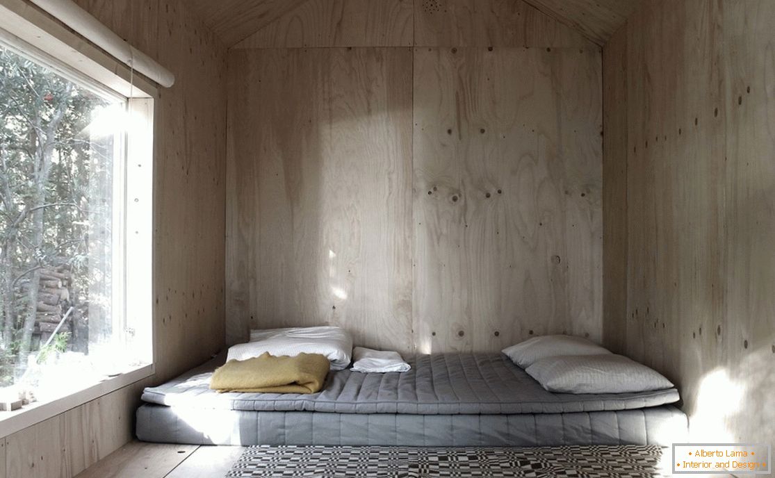 Спальня мини-дома Ермитаж кабина в Швеции