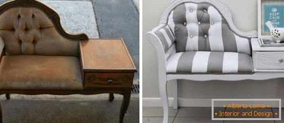 Ремонт и тапицерия на тапицирани мебели преди и след