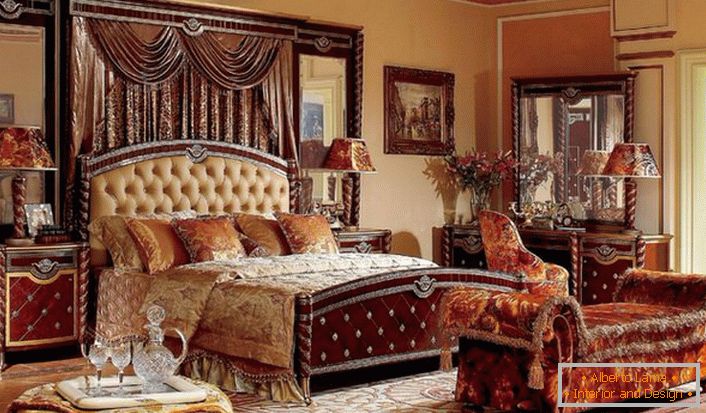 Благороден стил на империята в най-ярките си прояви в спалнята на френското семейство.