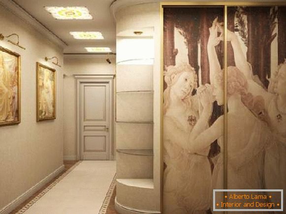 гардероб в класически стил в коридора, снимка 38