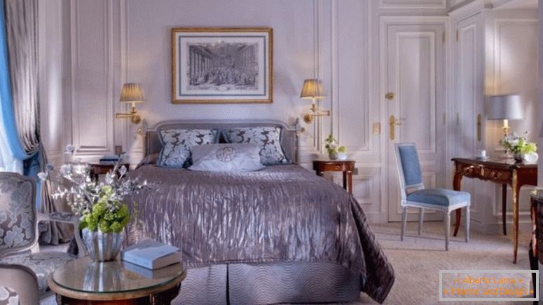 Лилава спалня - снимка на нови решения за интериорен дизайн
