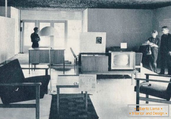 Стилен съветски мебели за хола от 50-60-те години