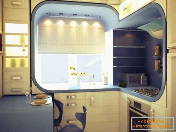 модерен интериор на малка кухня, снимка 35