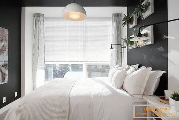 Прозрачни завеси в спалнята - модерен дизайн снимка 2016