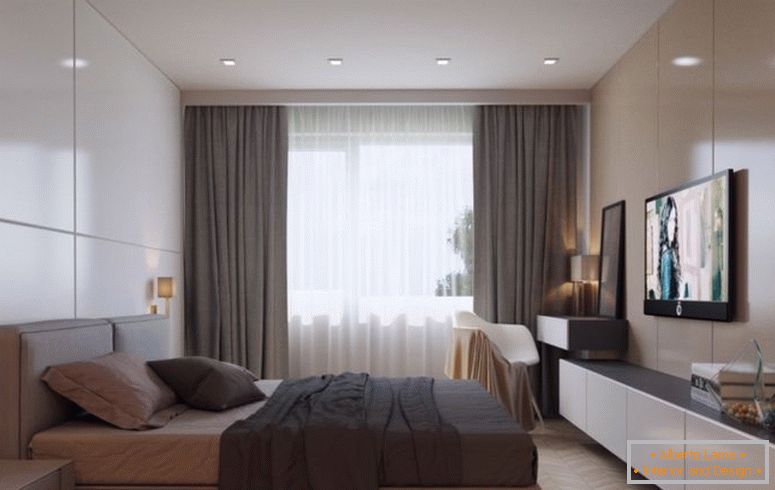 Спалня в стила на минимализма - 70 снимки от оригиналния