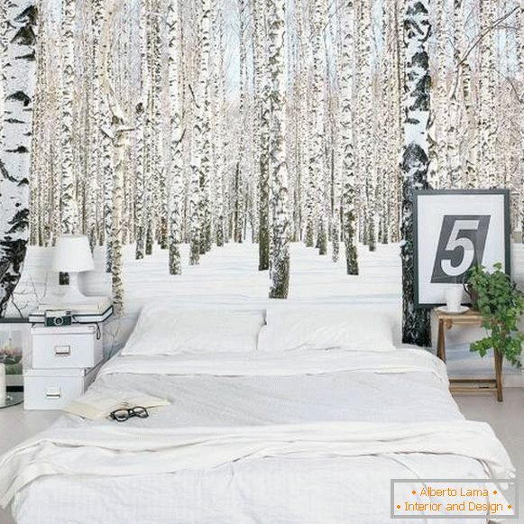 Фото тапети за спалня Birches