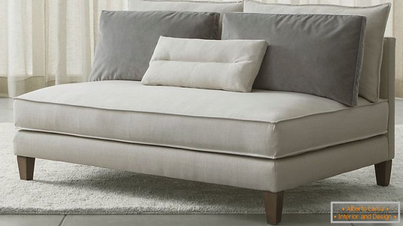 Экологический диван Asana Armless Loveseat от Crate & Barrel