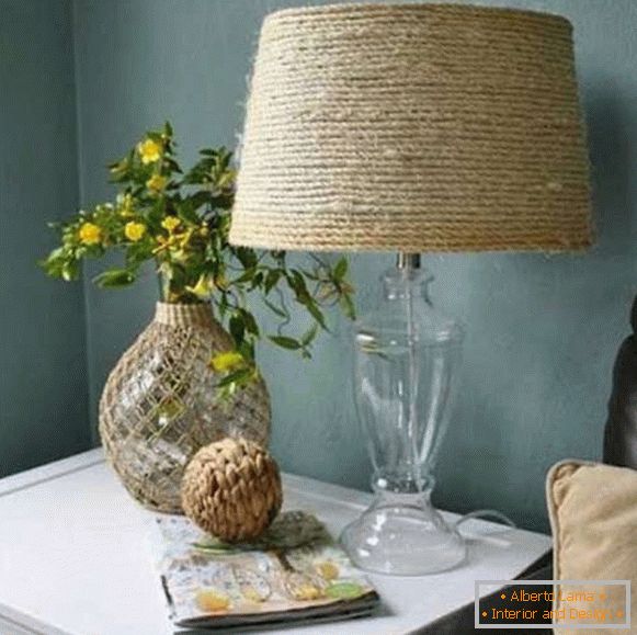 лампа със собствени ръце от импровизирани материали, снимка 12