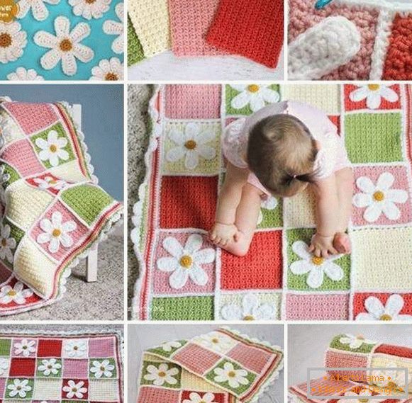Плетена бебешка мозайка със собствени ръце