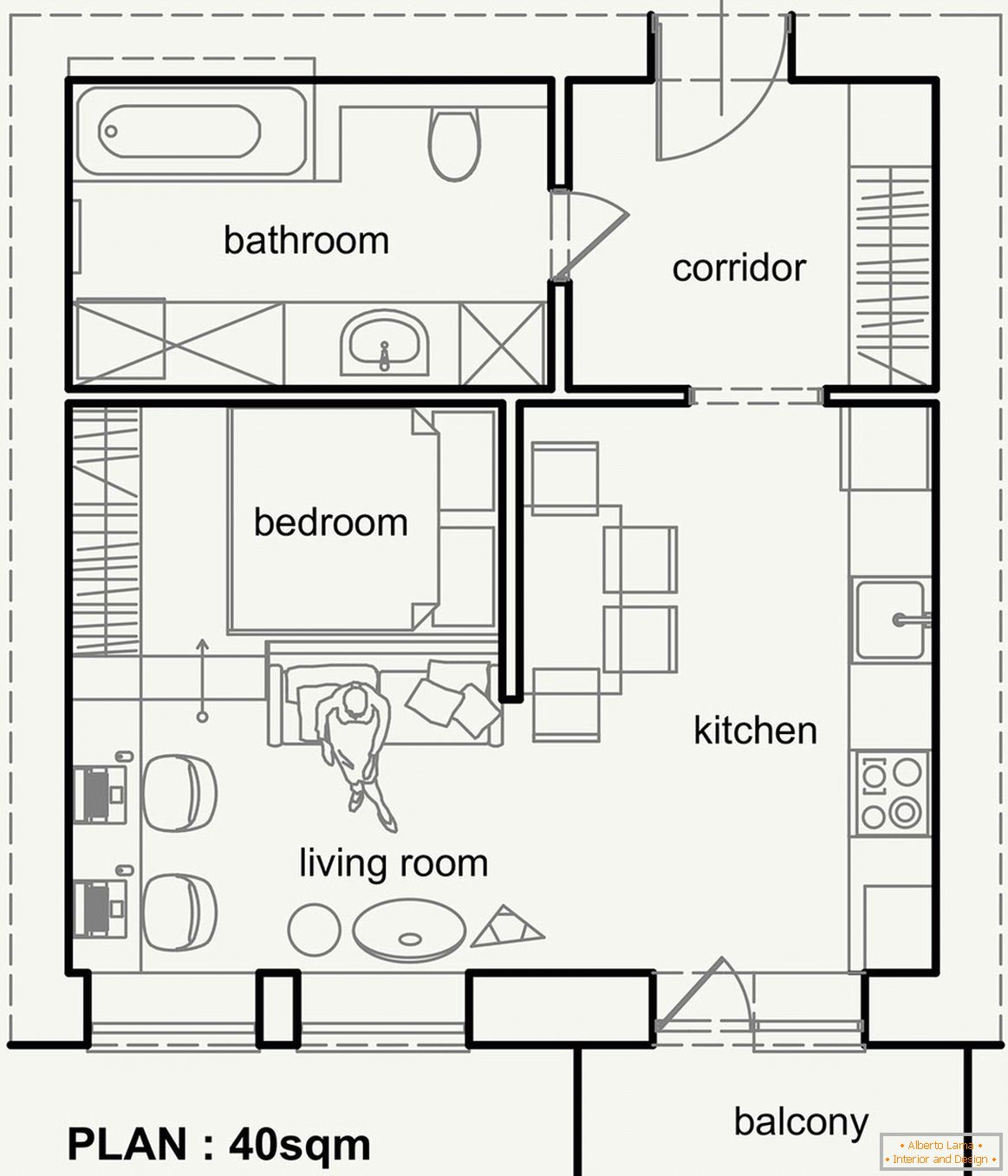 Оформлението на малък модерен апартамент