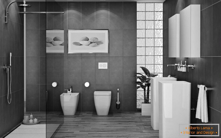 черно-бели плочки баня