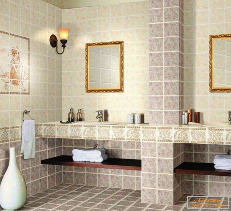 стенни плочки, баня-дизайн в стил