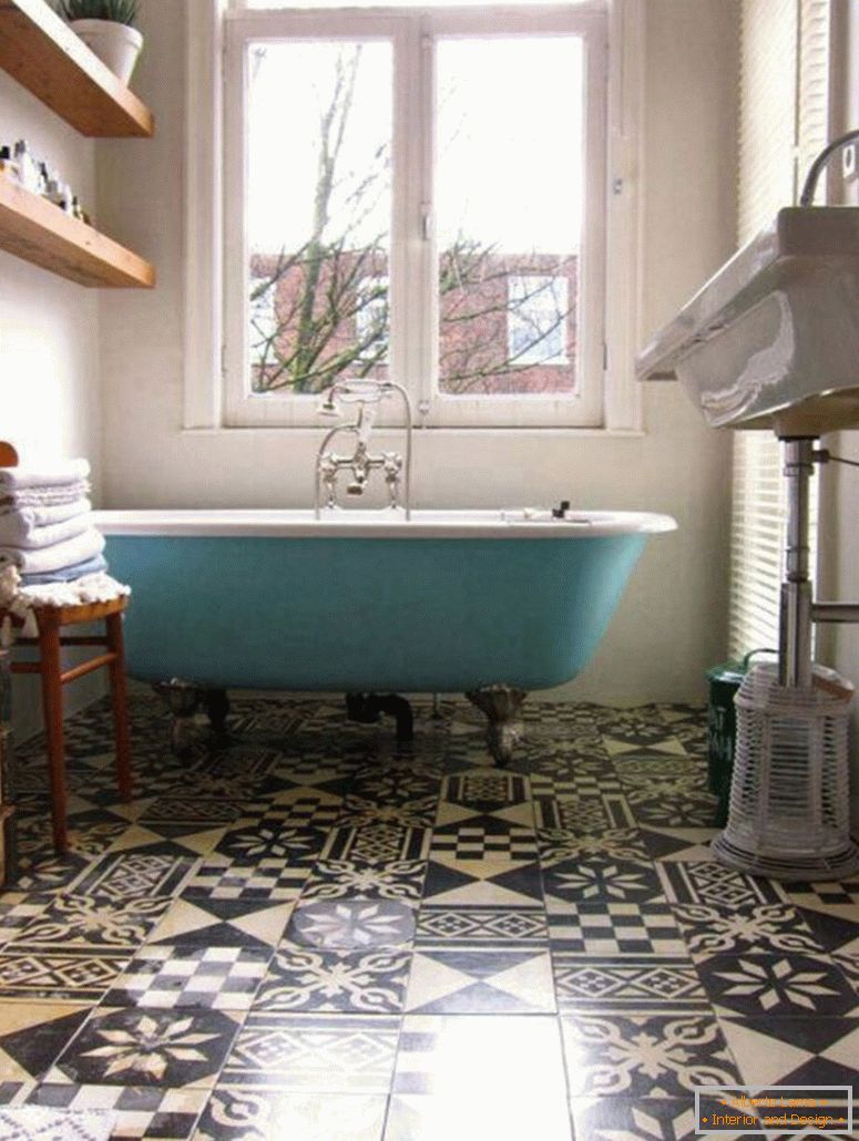 Боядисване-уникални-баня-за под-идеи-за-малък баня-декорация