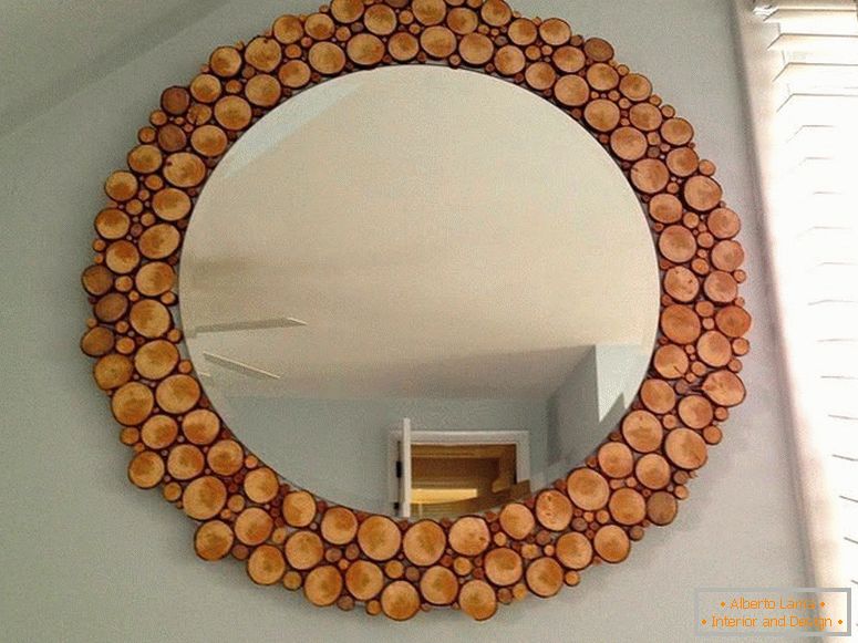 Декор на огледало спилами