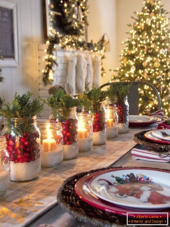 Декорация и украса на масата за Нова година със собствените си ръце