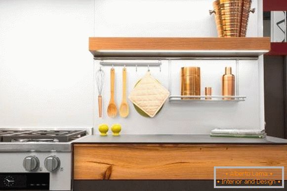 Стилни модерни аксесоари за парапети в кухнята - снимка